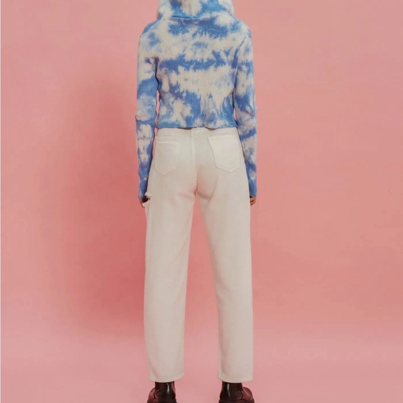 NWT Cider White Highwaist Straightleg Rip Jeans - Picture 3 of 5